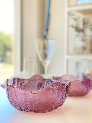 Bowl Cristal Orgânico Rosa - G