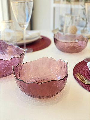 Bowl Cristal Orgânico Rosa - M
