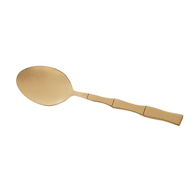 Conj, 6 Colheres de Sopa Bambu Elegant Gold