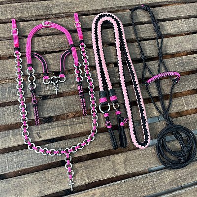 Traia de Frente - Rosa / Preto