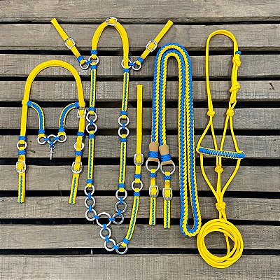 Traia de Frente - Amarelo / Azul