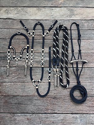 Traia de Frente - Preto / Bege