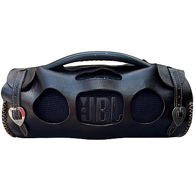 Bolsa Capa Porta Jbl Bombox Para Sela E Arreio Em Couro Marrom