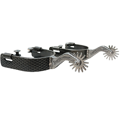 Espora Vinagre Billy 1 ¼” Preta com Detalhe e Roseta 3077 Inox