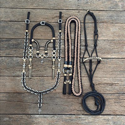 Traia de Frente - Preto / Bege