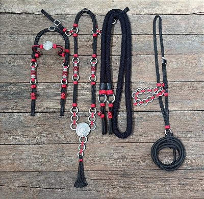 Traia de Frente - Preto / Vermelho