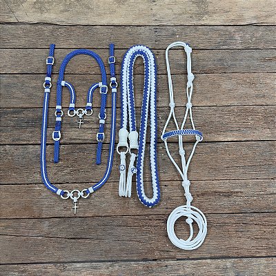 Traia de Frente - Azul / Branco