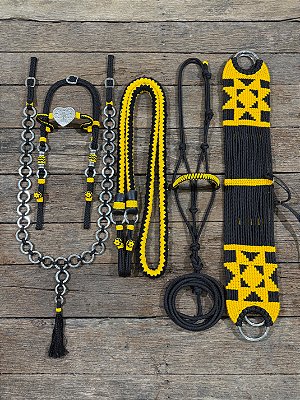 Traia de Frente - Preto / Amarelo