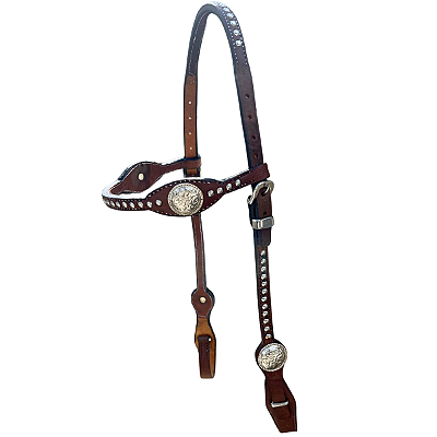 Cabeçada Couro Legítimo Luxo - Medalha