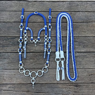 Traia de Frente - Azul / Branco
