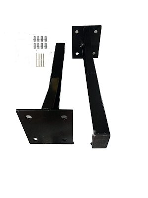 Kit 2 Sup 33cm Mão Francesa Grapa Reforçado Preto