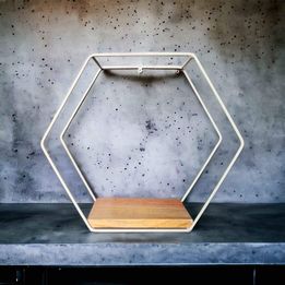 Nicho Prateleira Decorativa Hexagonal - 740gr