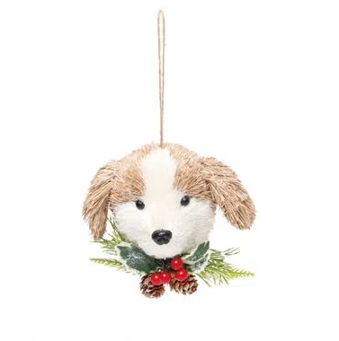 Enfeite De Natal Cachorro Crespinho 10cm