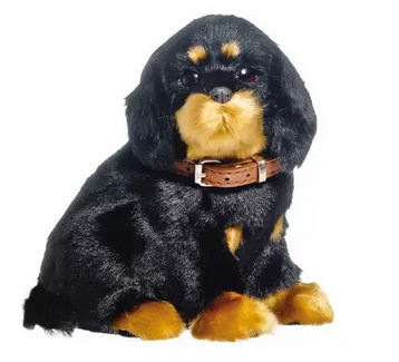 Cachorro Decorativo Rottweiler Sentado Com 15x15x10cm