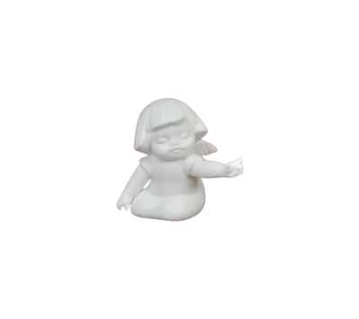 Anjo Decorativo Em Porcelana Just Loo Branco 7cm