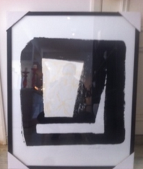 Quadro Gravura Abstrato Rosolen C/ Moldura 70x99cm