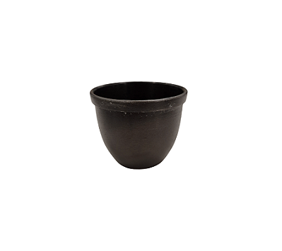 Vaso Em Metal Redondo Preto 10x8x8cm
