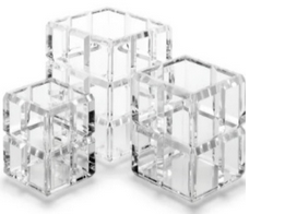 Cubo Em Acrílico Bisoté Transparente 10x10x10cm
