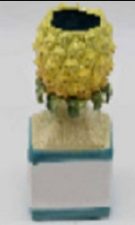 Tijolinho Em Cerâmica Abacaxi 18x6cm