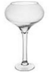 Vaso Em Vidro Adrian Transparente 43x29x29cm