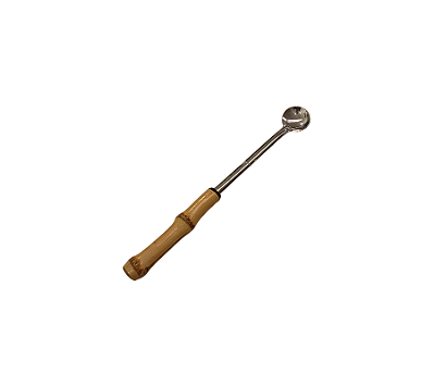 Colher Para Coquetel Em Aço e Bambu 27cm