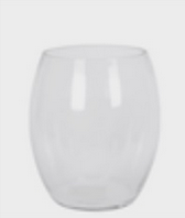 Vaso Em Vidro Transparente 20x13cm