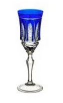 Taça De Cristal Licor Azul Escuro 80ml Strauss