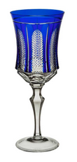 Taça De Cristal Vinho Branco Azul Escuro 330ml Strauss