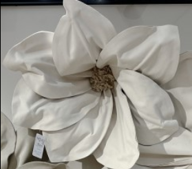 Flor De Parede White 70x70x15cm
