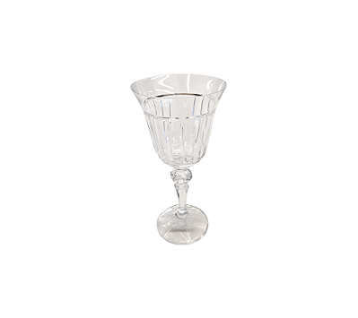 Taça Para Vinho Em Cristal Lodz Reta 170ml
