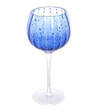 Jogo De 2 Taças Vidro Para Vinho Orquidea Azul 450ml Wolff
