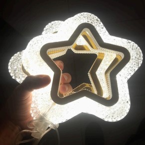 Conjunto 5 Pingentes Estrela com Led Tomada 30 CM