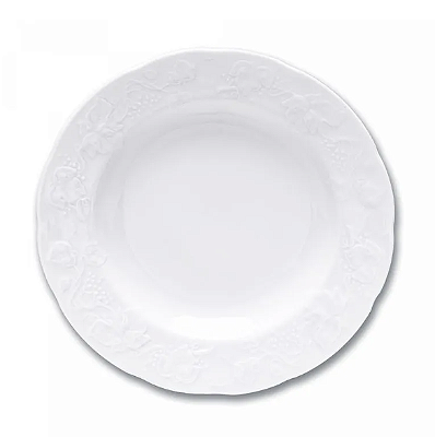 Conjunto 6 Pratos Fundos de Porcelana Limoges Vendange 22cm Wolff
