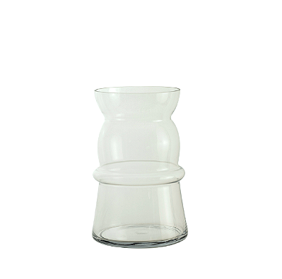 Vaso Em Vidro Clear Anel P 30x19,3cm