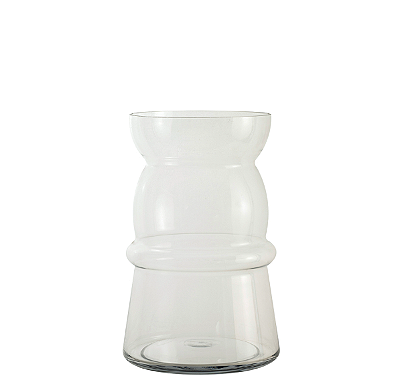Vaso Em Vidro Clear Anel M 35x22,5cm