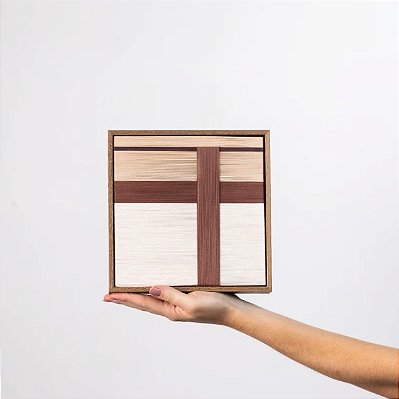Quadro Moldura Em Madeira Sendas Angico P
