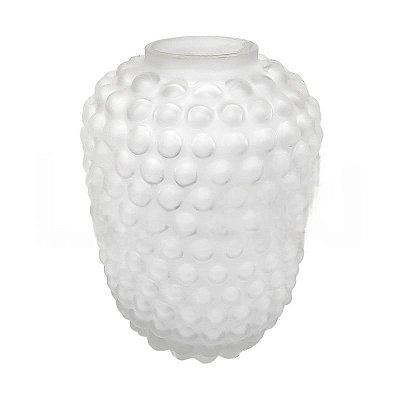 Vaso De Vidro Leitoso Branco 19cm