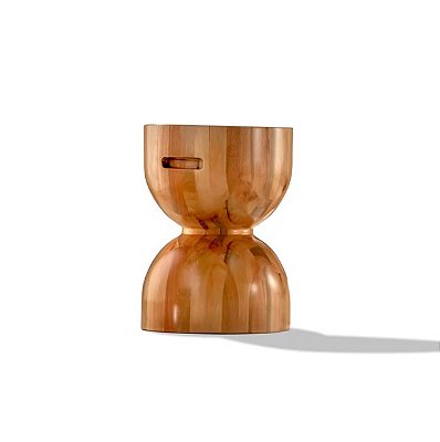 Banco De Madeira Na Cor Amêndoa 33x42cm