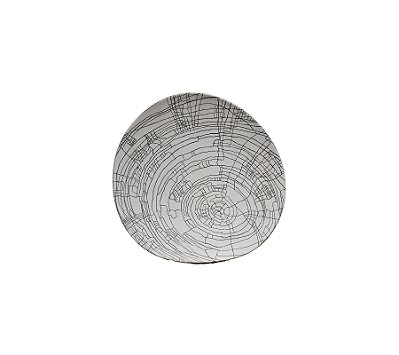 Prato Decorativo Em Cerâmica Corner Art Pottery 147 34x33cm