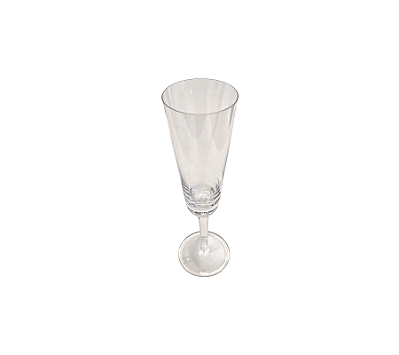 Taça Para Champagne Em Cristal Liso Transparente 140ml