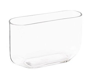 Vaso De Vidro Oval Transparente