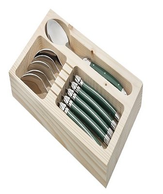 Conjunto De 6 Peças De Colheres Verdes Laguiole