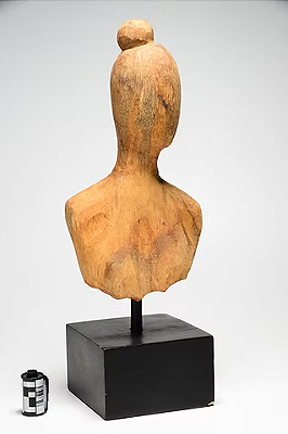 Estrutura De Madeira Natural Mulher Com Coque