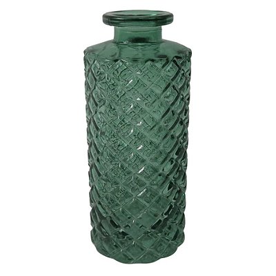 Vaso De Vidro Verde Com Textura