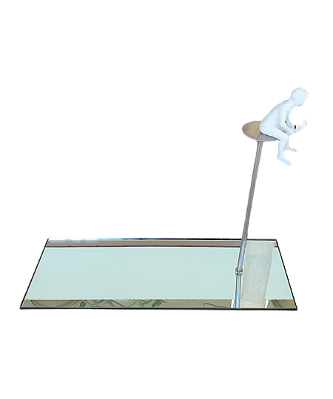 Bandeja Com Menino Barconiquel 40x35x16cm