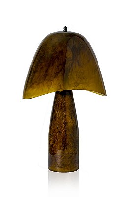 Abajour Com Cúpula De Resina Bege 53cm