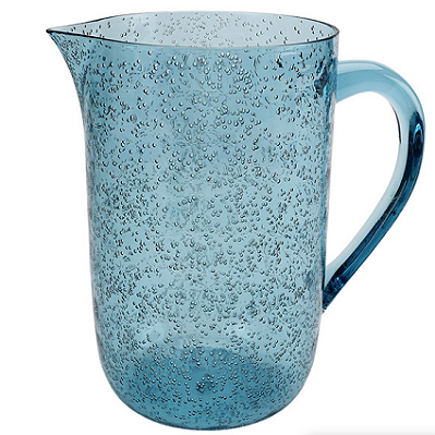 Jarra De Acrílico Com Detalhe Bolhas Azul 3,3L