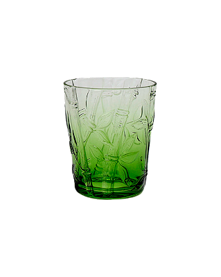 Jogo De 6 Peças De Copos Em Acrílico Com Textura Bambu Verde 414ml