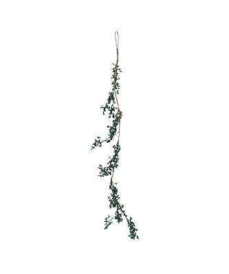 Galho Decorativo De Folhas Com Glitter Verde 120cm