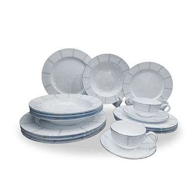 Aparelho de Jantar Com 42 Peças Em Porcelana Premium Millier Collection